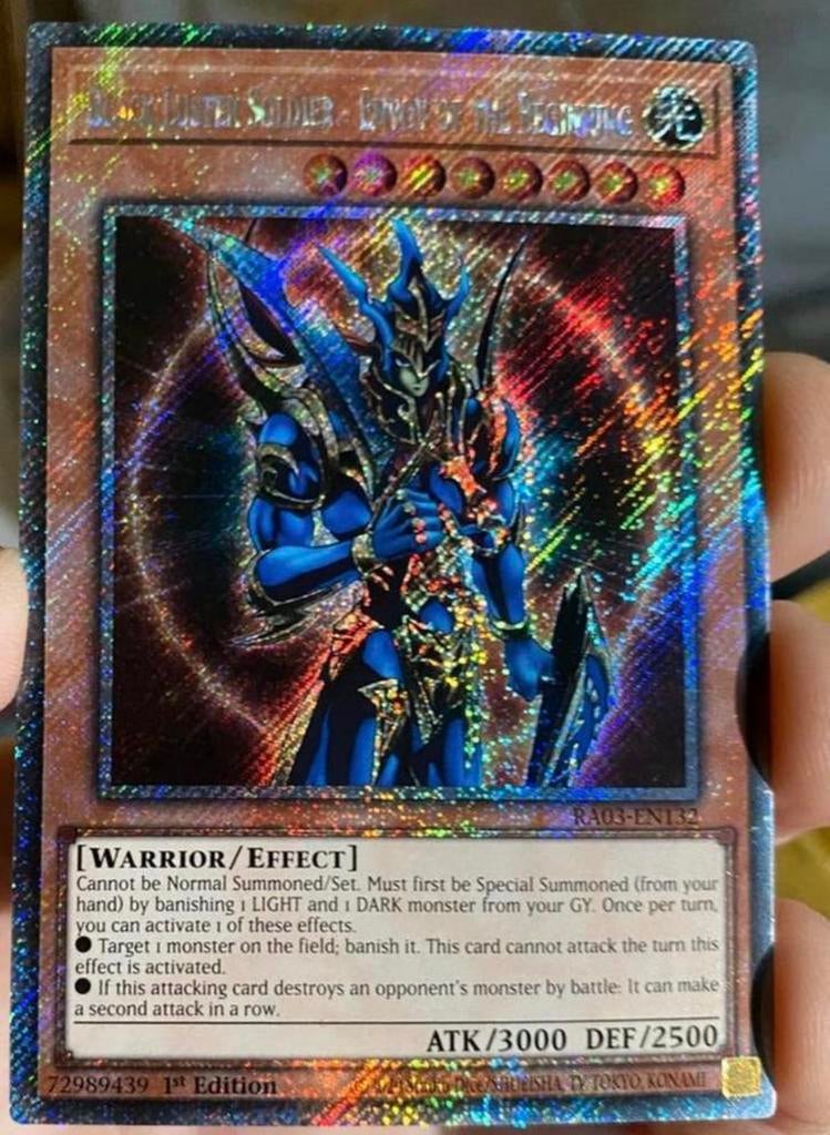 Yu-Gi-Oh! Black Luster Soldier - Envoy Beginning RA03 1st !, Ophalen of Verzenden, Zo goed als nieuw, Losse kaart, Foil