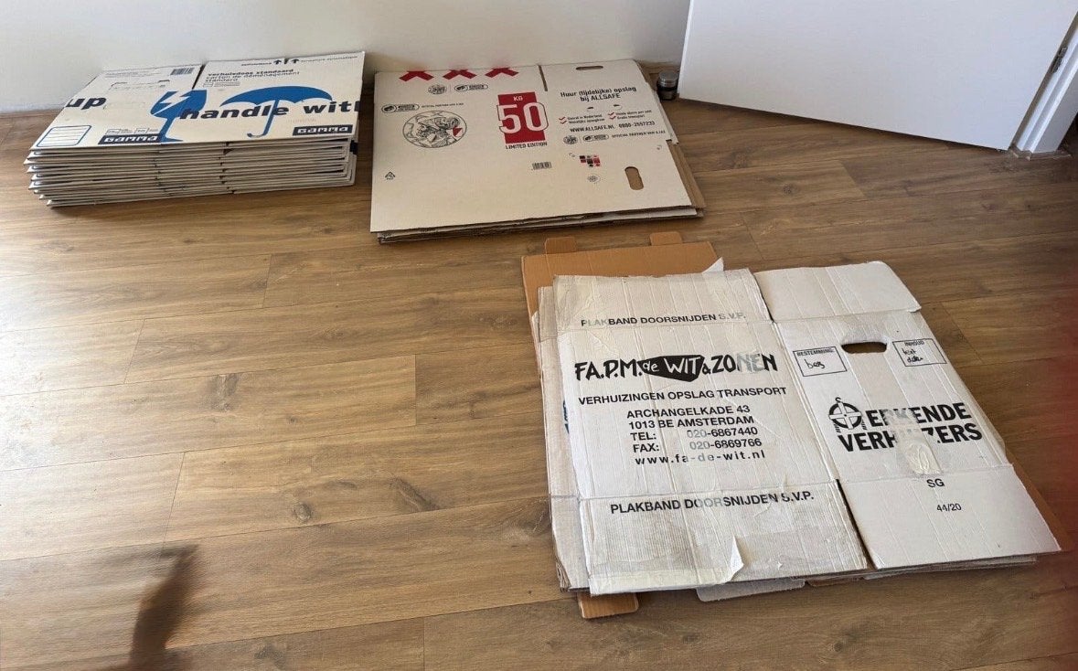 Stevige verhuisdozen, (50L, 25kg), Ophalen of Verzenden, Gebruikt