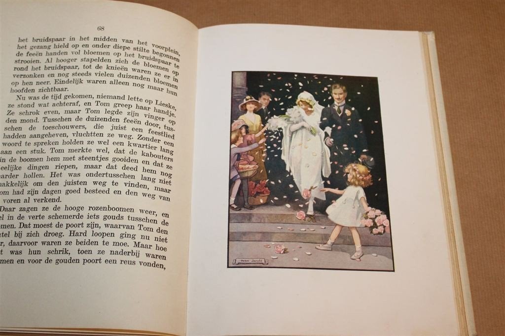 De Droomtuin — Vintage Jeugdboek met Kleurenplaten 1922, Ophalen of Verzenden, Gelezen