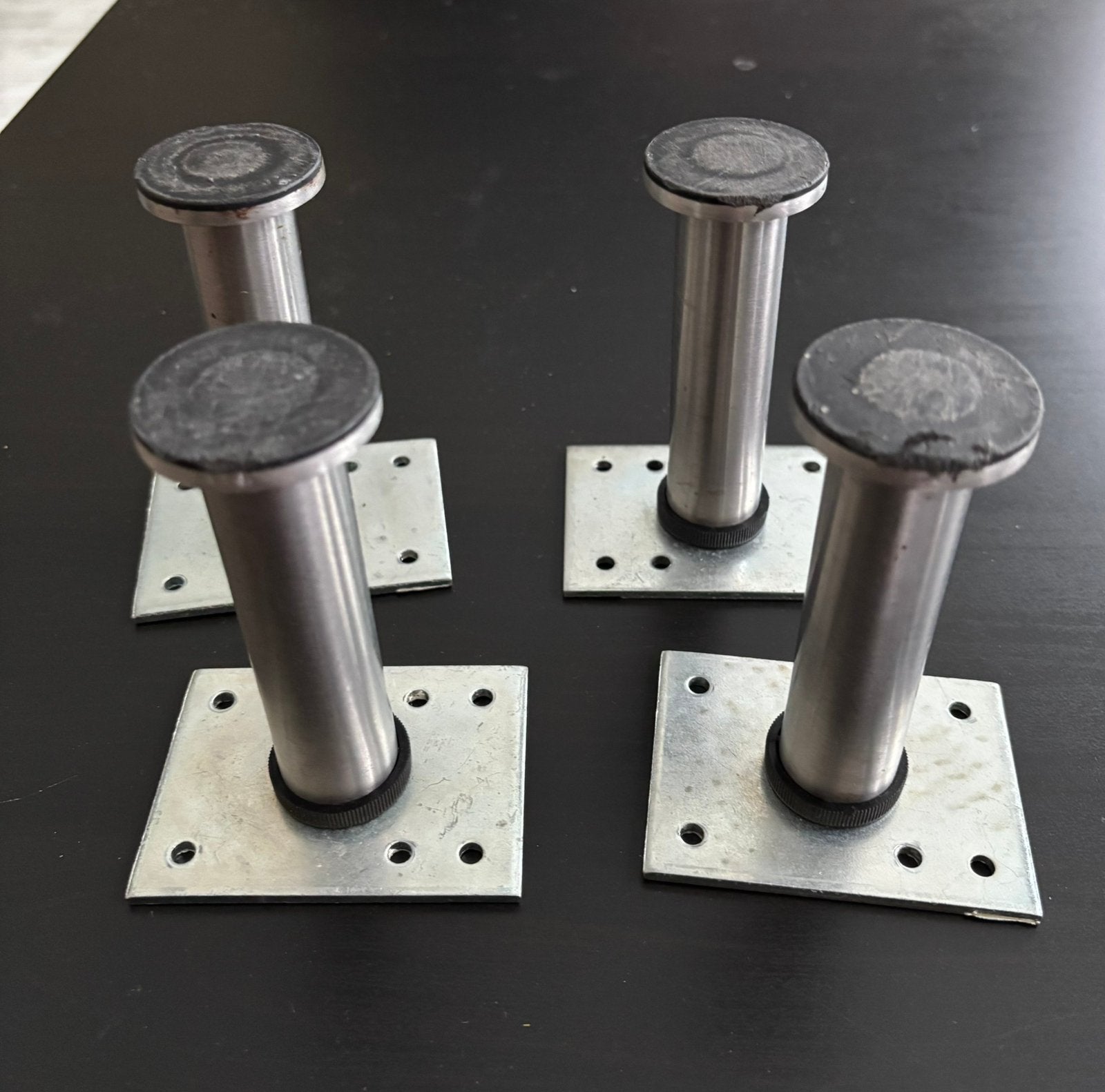 IKEA Capita kastpoten/meubelpoten, 10cm, RVS-look (4 stuks), Ophalen of Verzenden, Gebruikt