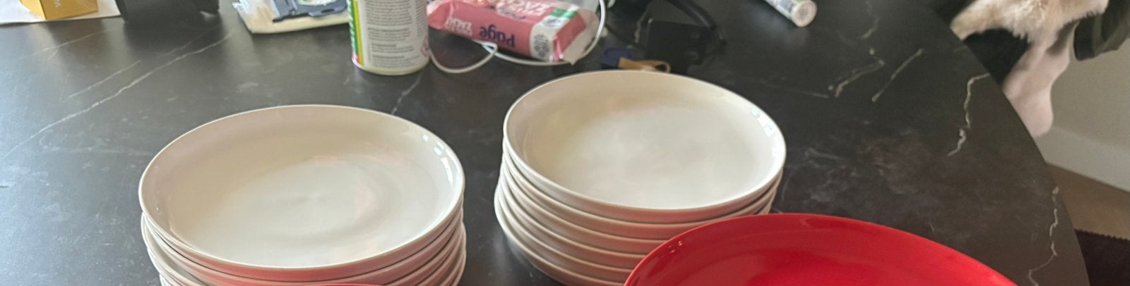 Hema borden - Wit - 12 stuks, Ophalen, Hema, Gebruikt, Keramiek