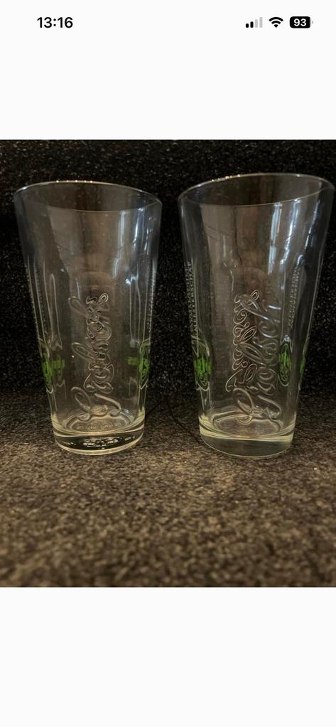 Twee originele Grolsch bierglazen, Ophalen of Verzenden, Nieuw, Bierglas