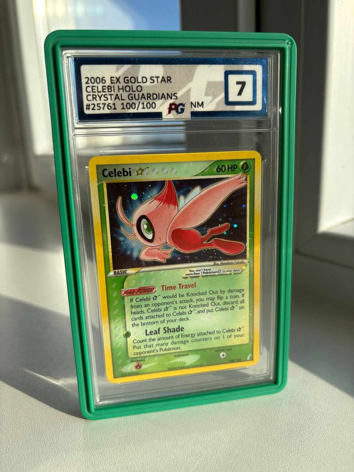 Pokémon Celebi Gold Star 2006 pg 7, Hobby en Vrije tijd, Verzamelkaartspellen | Pokémon, Ophalen of Verzenden, Gebruikt, Losse kaart