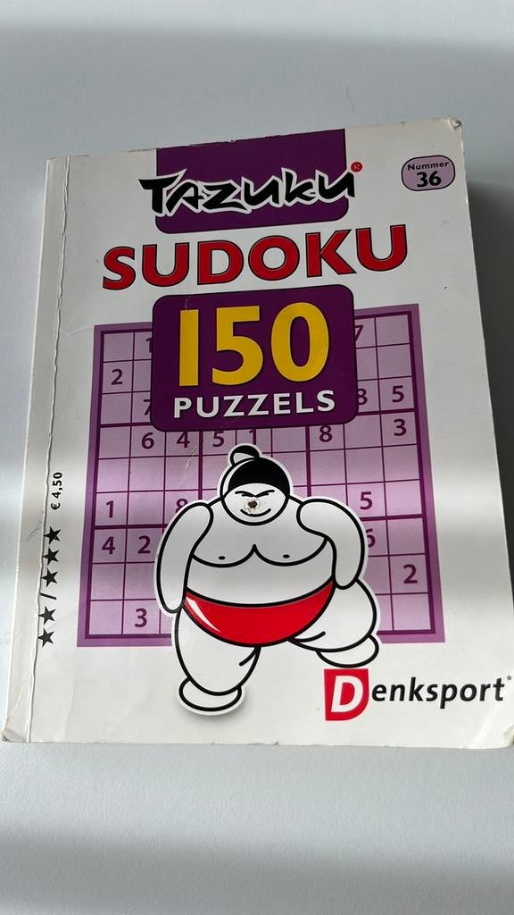 Sudoku puzzelboekje, gratis., Ophalen, Gebruikt, Puzzelboek