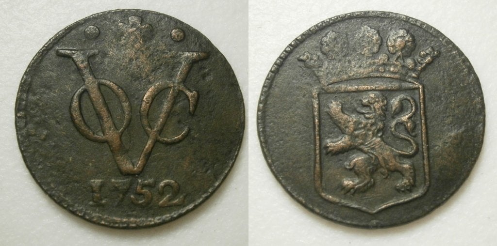 10] Holland VOC Duit 1752, Ophalen of Verzenden, Vóór koninkrijk, 1 cent, Losse munt