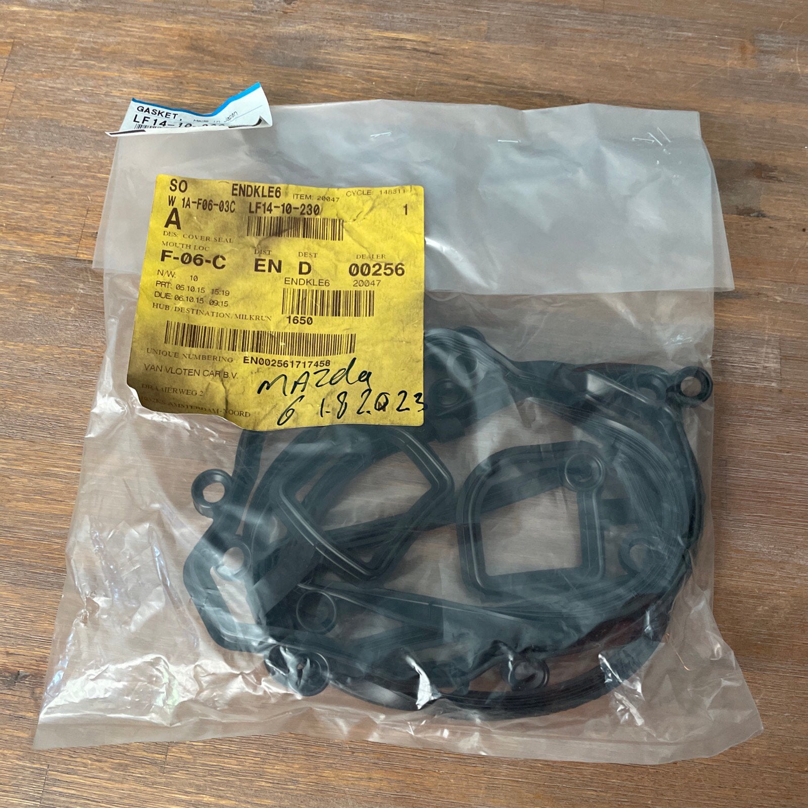 Mazda 6 klepdeksel pakking LF1410230, Ophalen of Verzenden