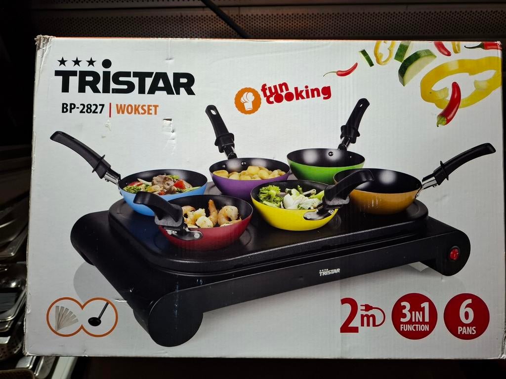 Tristar BP-2827 Wokset - 6 pannen, 3-in-1 functie, Ophalen of Verzenden, Nieuw