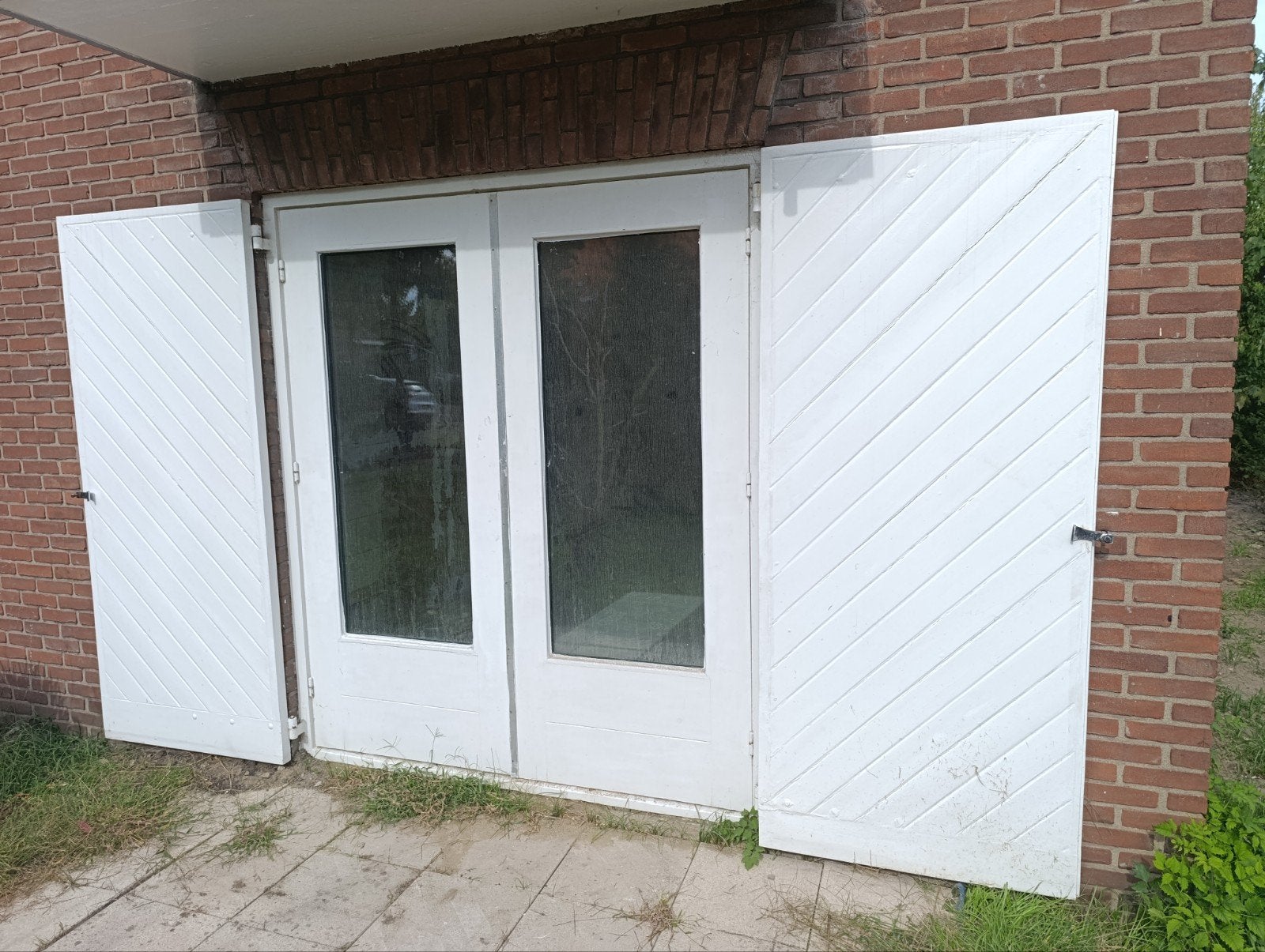 Houten luiken 985x2145mm, dikte 45mm, Ophalen, Gebruikt, 80 tot 100 cm, 215 cm of meer