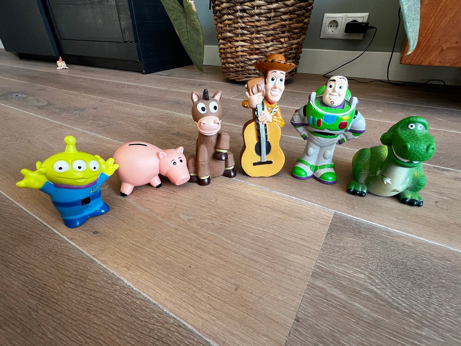 Toy Story speelset: Woody, Buzz, Rex, Hamm, Alien, B, Ophalen, Gebruikt, Jongen of Meisje