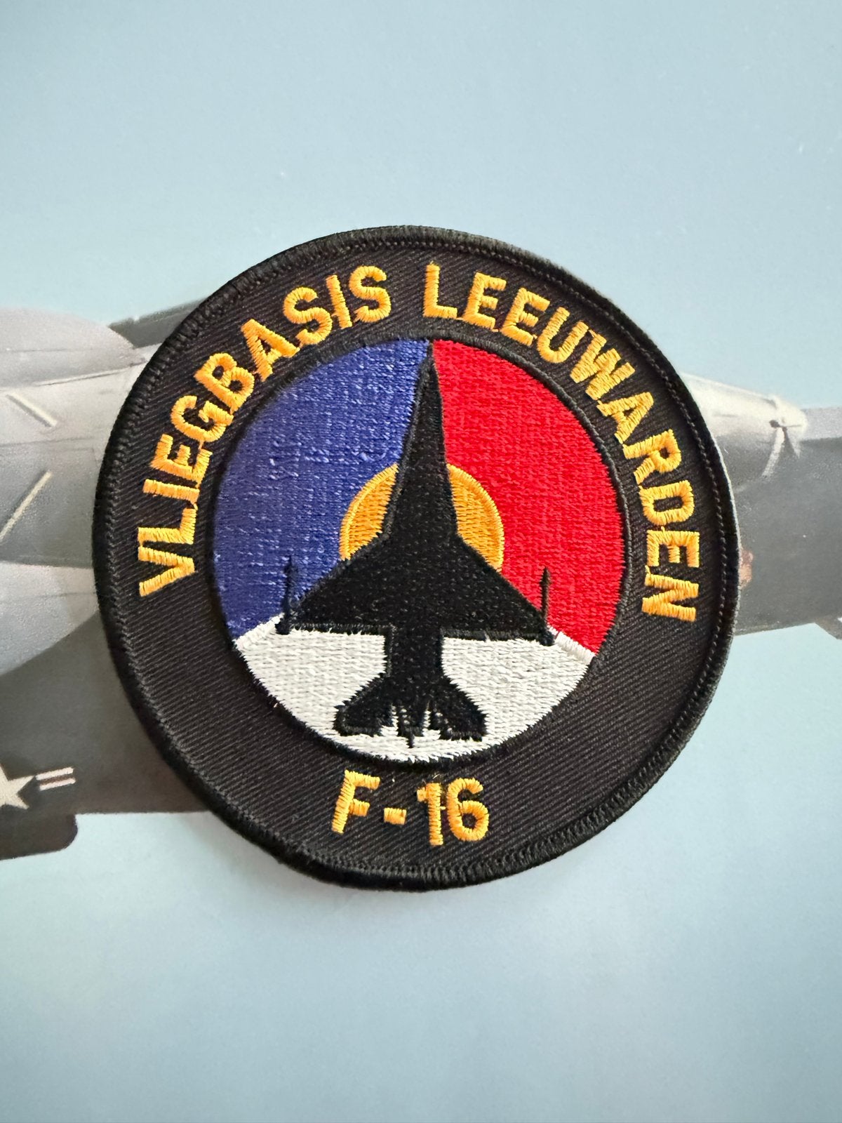 F-16 Vliegbasis Leeuwarden Patch Rnlaf, Ophalen of Verzenden, Luchtmacht, Nederland, Embleem of Badge