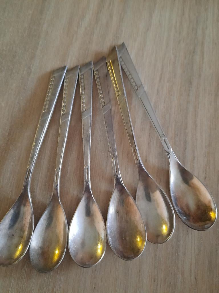 Verzilverde theelepels, Antiek en Kunst, Antiek | Bestek, Ophalen of Verzenden