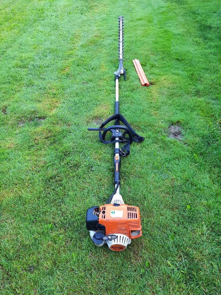 Professionele Stihl stokheggenschaar – hoogsnoeier (HL 100)., Tuin en Terras, Ophalen, Gebruikt, Benzine, Stihl