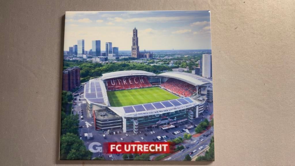 Sublimatie tegel 15x15 cm - FC Utrecht Stadion, Huis en Inrichting, Ophalen of Verzenden, Zo goed als nieuw