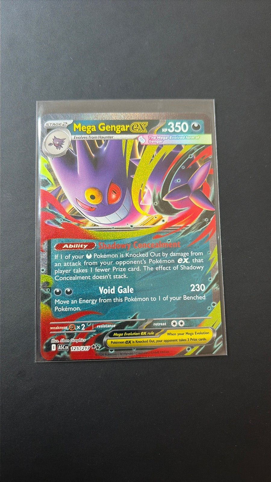 Mega Gengar EX 125/217 - Ascended Heroes, Ophalen of Verzenden, Zo goed als nieuw