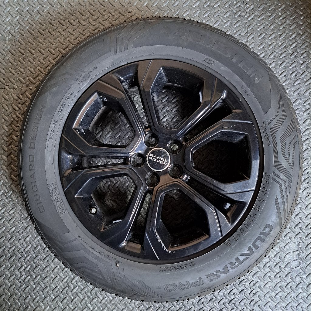Originele 18" Land / Range Rover Velgen + All-Season Banden, 18 inch, Gebruikt, -, Banden en Velgen