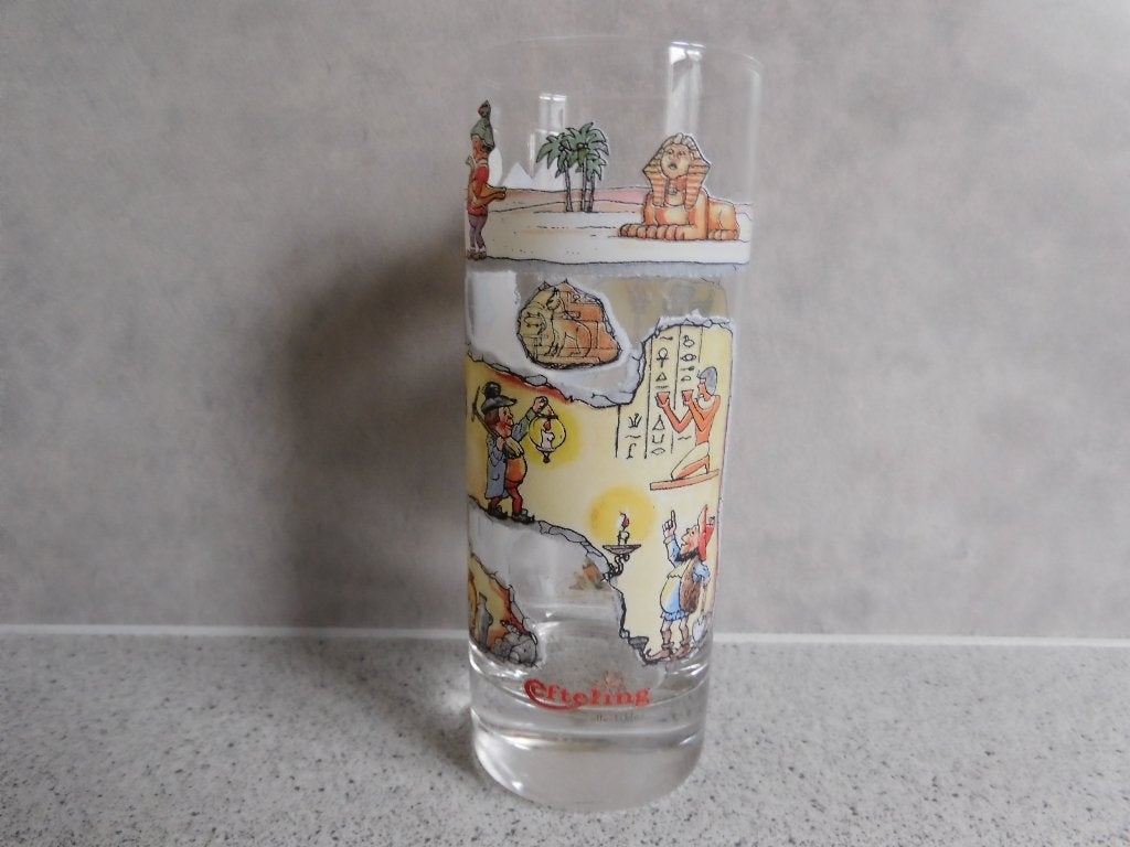 Longdrinkglas 15,7 cm. Laaf Egypte de Efteling, Verzamelen, Ophalen of Verzenden, Zo goed als nieuw, Gebruiksvoorwerp