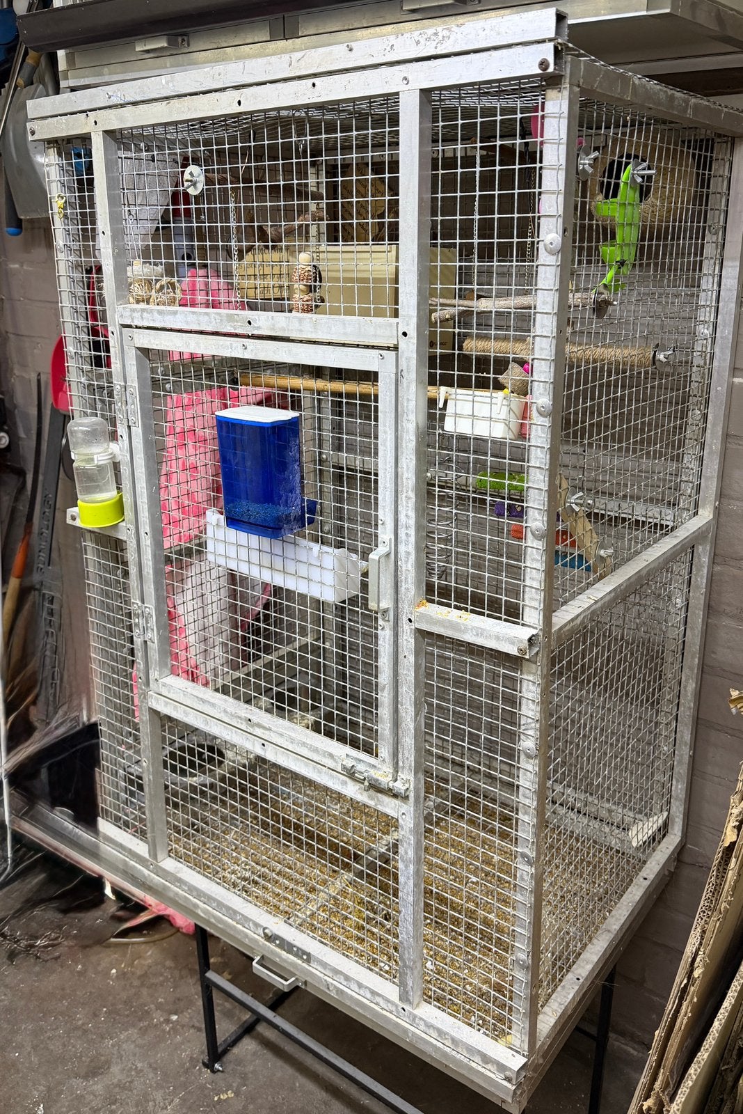 Vogelkooi kweekkooi, Ophalen, Zo goed als nieuw, Aluminium, Vogelkooi