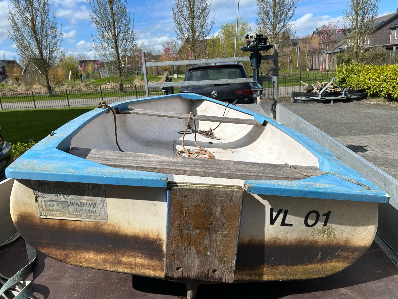 Mooie polyester boot in goede staat - VL 01, Ophalen, Gebruikt