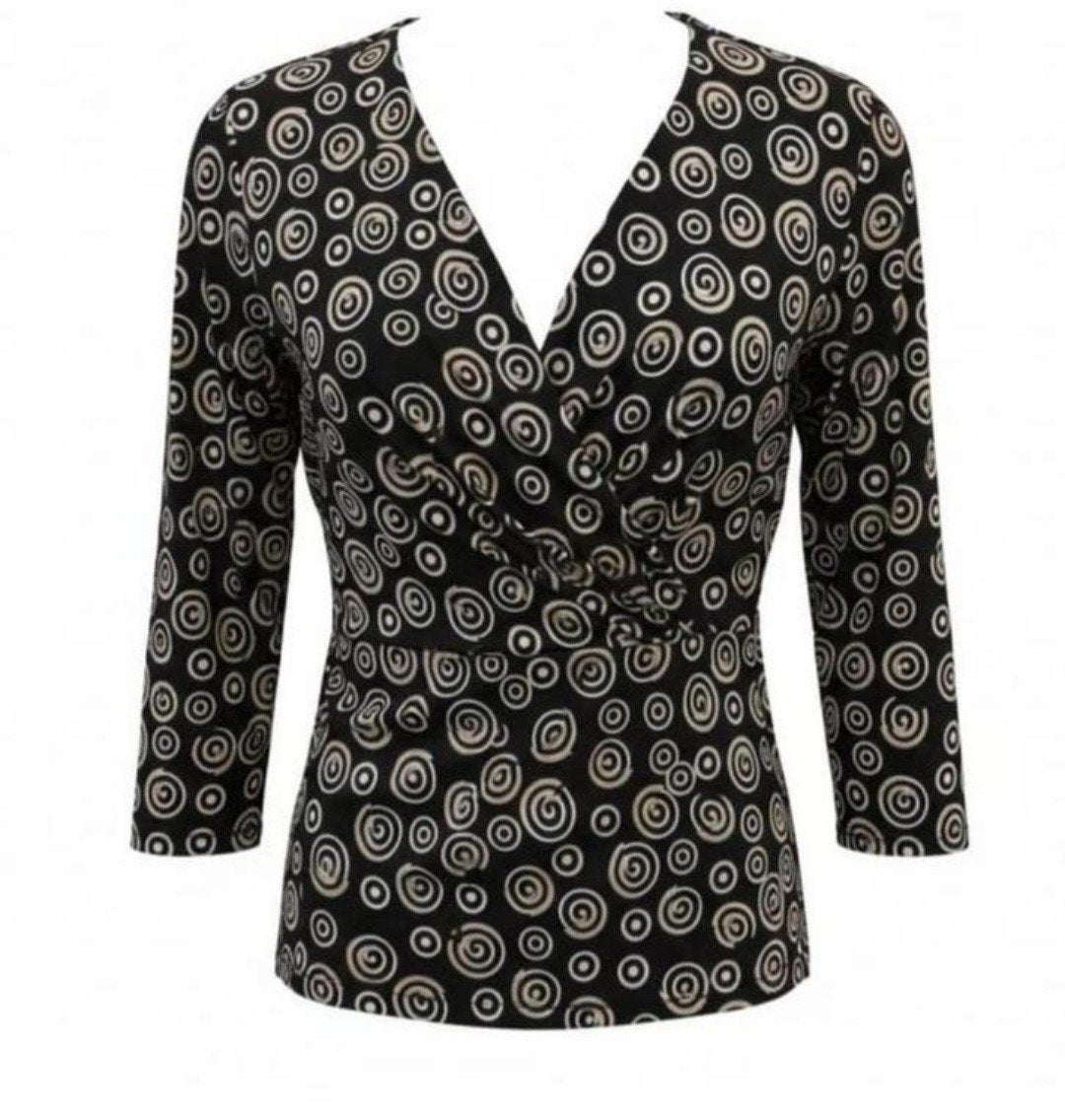 CASSIS COLLECTION overslagblouse – ZGAN, Kleding | Dames, Blouses en Tunieken, Maat 38/40 (M), Cassis Collection, Zwart, Ophalen of Verzenden