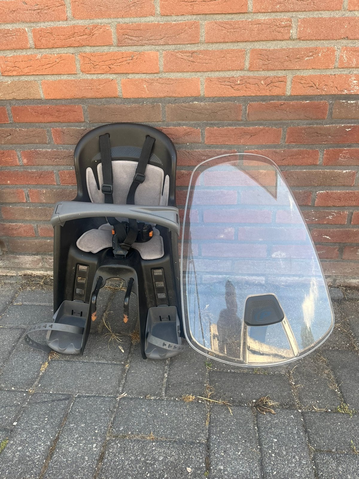 Fiets stoeltje met windscherm, Ophalen, Gebruikt