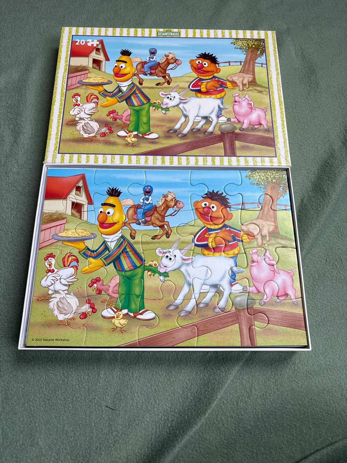 Sesamstraat Boerderij Puzzel Bert en Ernie 20 Stukjes, Kinderen en Baby's, Ophalen, 10 tot 50 stukjes, Gebruikt, 2 tot 4 jaar