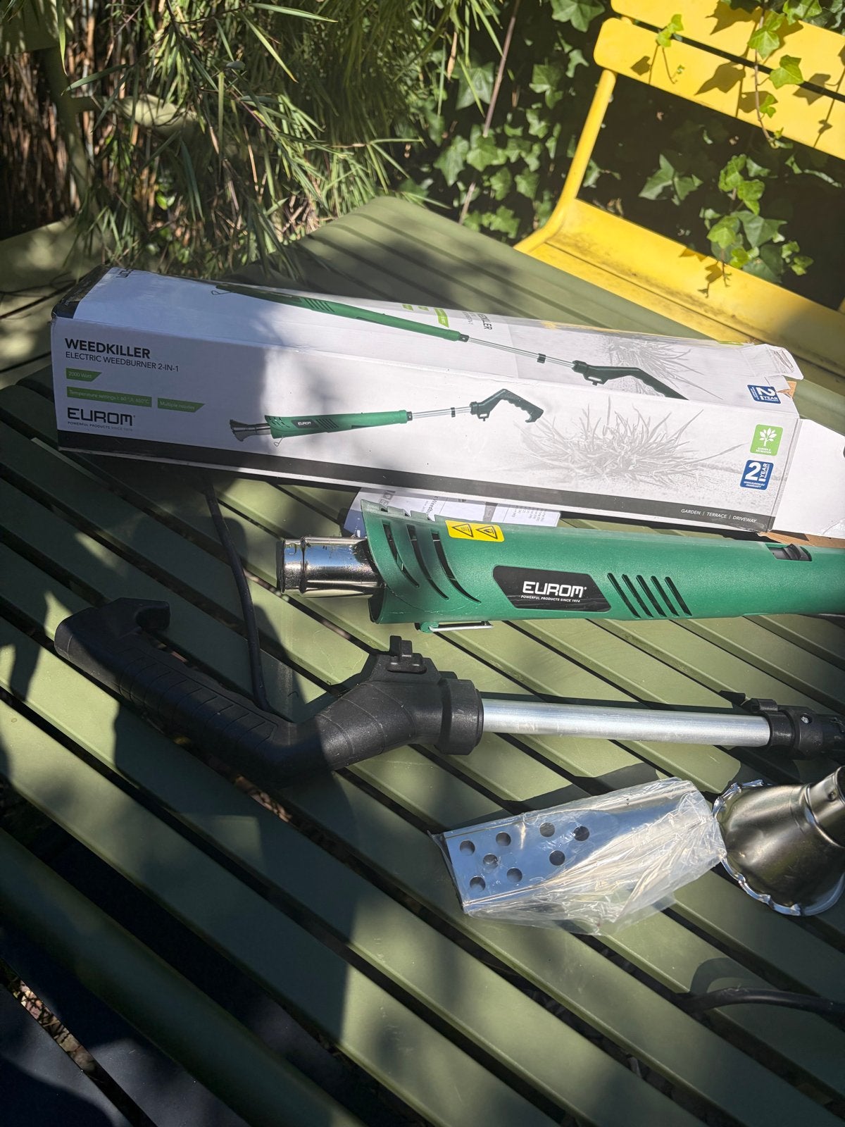 Eurom Weedkiller 2-in-1 Elektrische Onkruidbrander, Tuin en Terras, Ophalen of Verzenden, Zo goed als nieuw