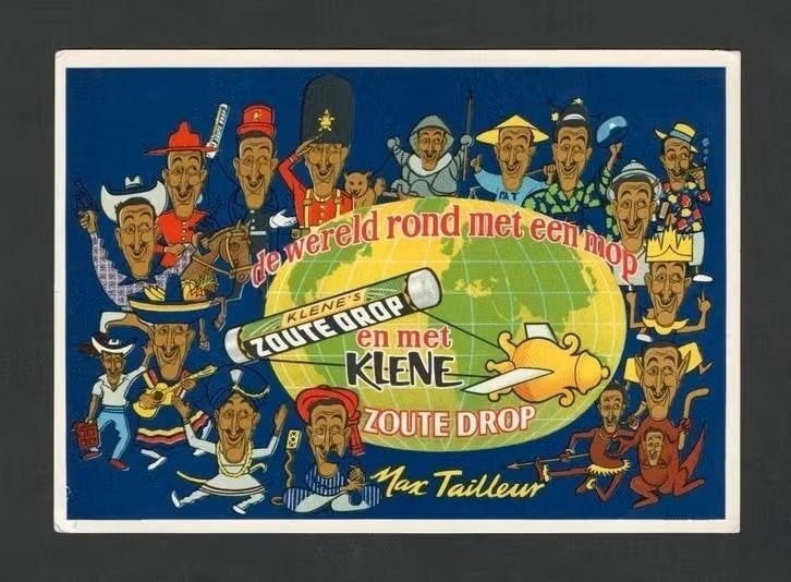 Max Tailleur De Wereld Rond Met Een Mop, Klene Zoute Drop., Ophalen of Verzenden, 1940 tot 1960, Ongelopen, Noord-Holland