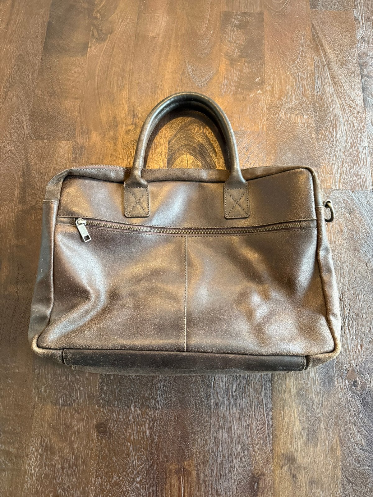 Leren (laptop/werk) tas, Computers en Software, Laptoptassen, Meerdere vakken, Bruin, 17 inch of meer, Ophalen of Verzenden