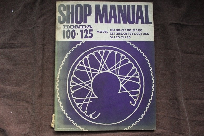 Honda 100 125 CB CL SL CD TL 1975 motorcycle shop manual, Ophalen of Verzenden, Honda