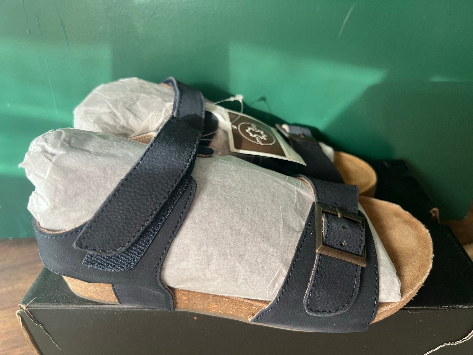 Nieuwe Vty sandalen maat 33, donkerblauw, echt leer, Kleding | Dames, Schoenen, Ophalen of Verzenden, Nieuw, Blauw, Sandalen of Muiltjes