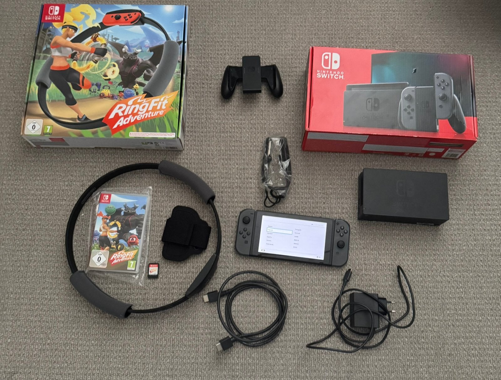 Nintendo Switch V2 Grijs + 1 game - Complete Set, Spelcomputers en Games, Spelcomputers | Nintendo Switch, Ophalen of Verzenden