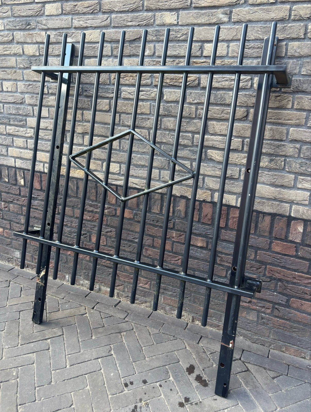 Sierlijk spijlen hekwerk, balustrade, afrastering met ruit, Ophalen, Gebruikt, IJzer, Spijlenhekwerk