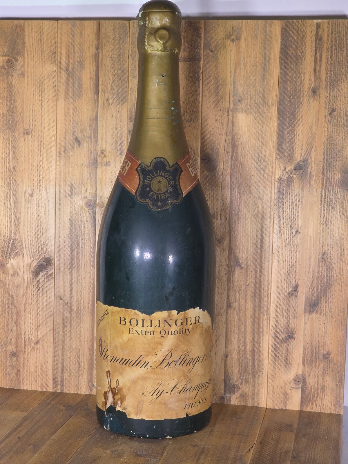 Decoratie XL Champagnefles plastic 100 cm hoog, Ophalen of Verzenden, Zo goed als nieuw, Overige typen