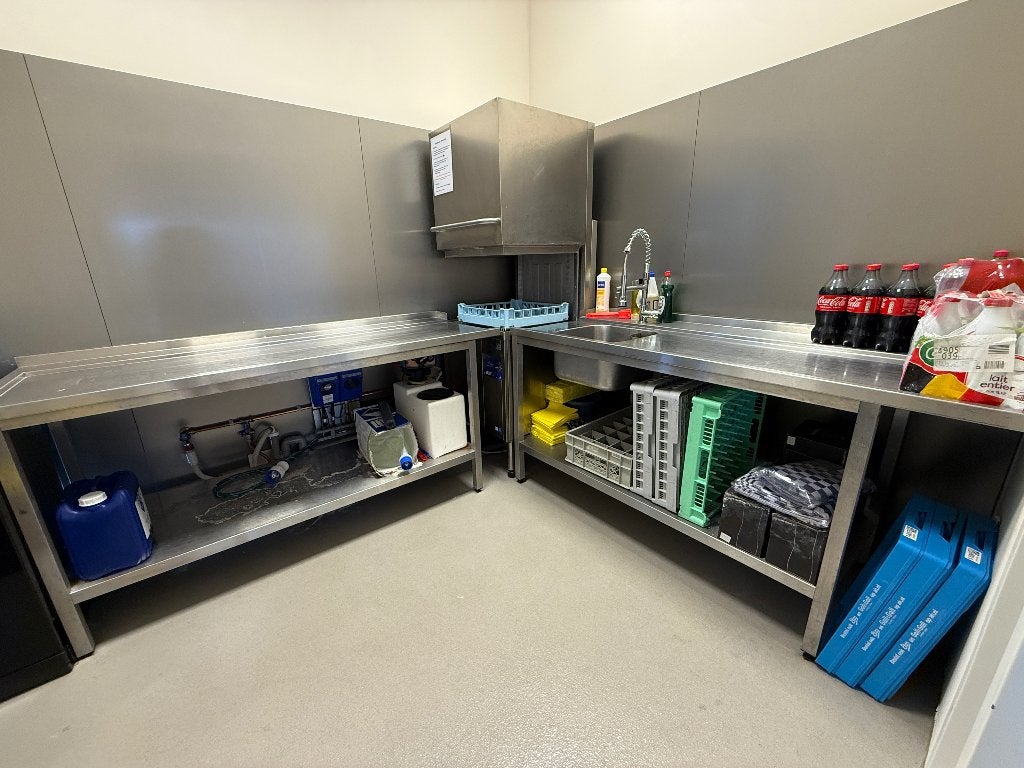 Elite spoelkeuken professioneel RVS doorschuifvaatwasser, Huis en Inrichting, Ophalen, Gebruikt, 150 tot 200 cm, Minder dan 100 cm