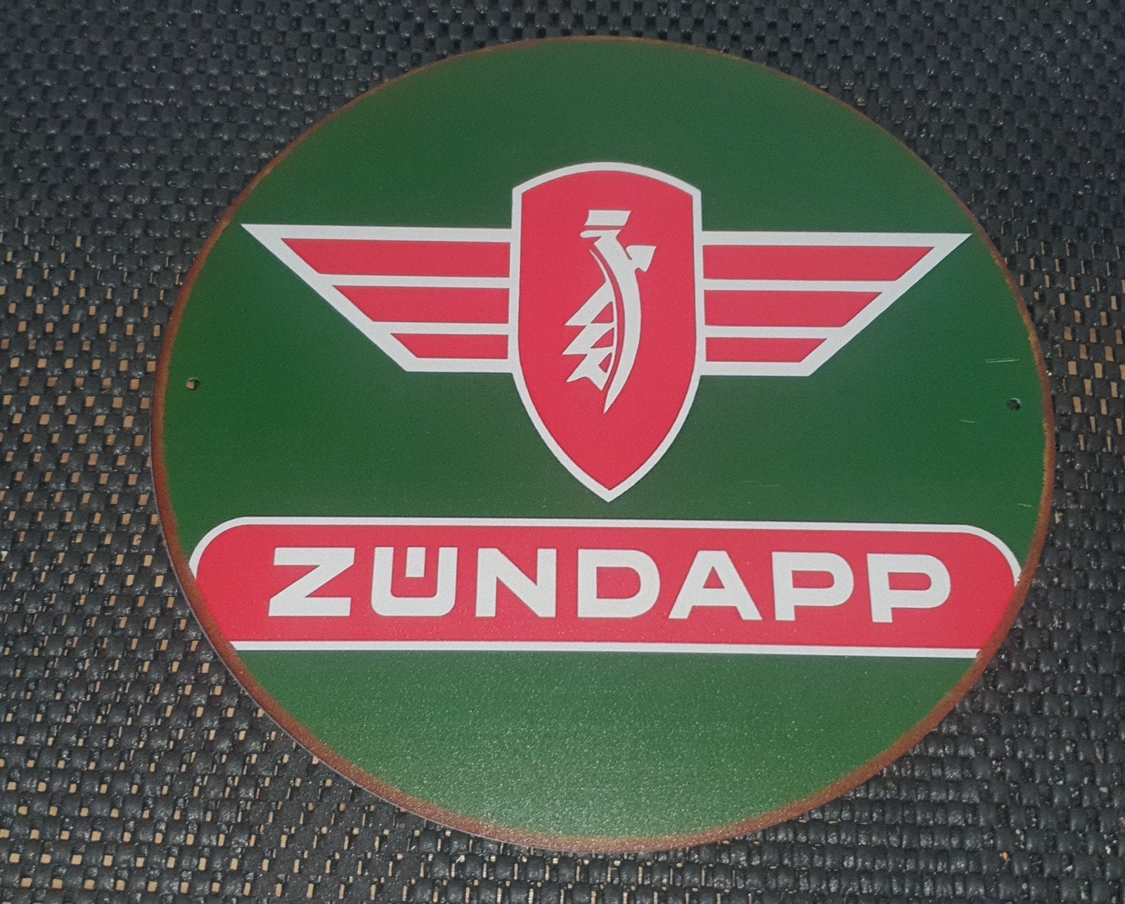 Zundapp Reclamebord - Diameter 20 cm, Ophalen of Verzenden, Nieuw, Reclamebord