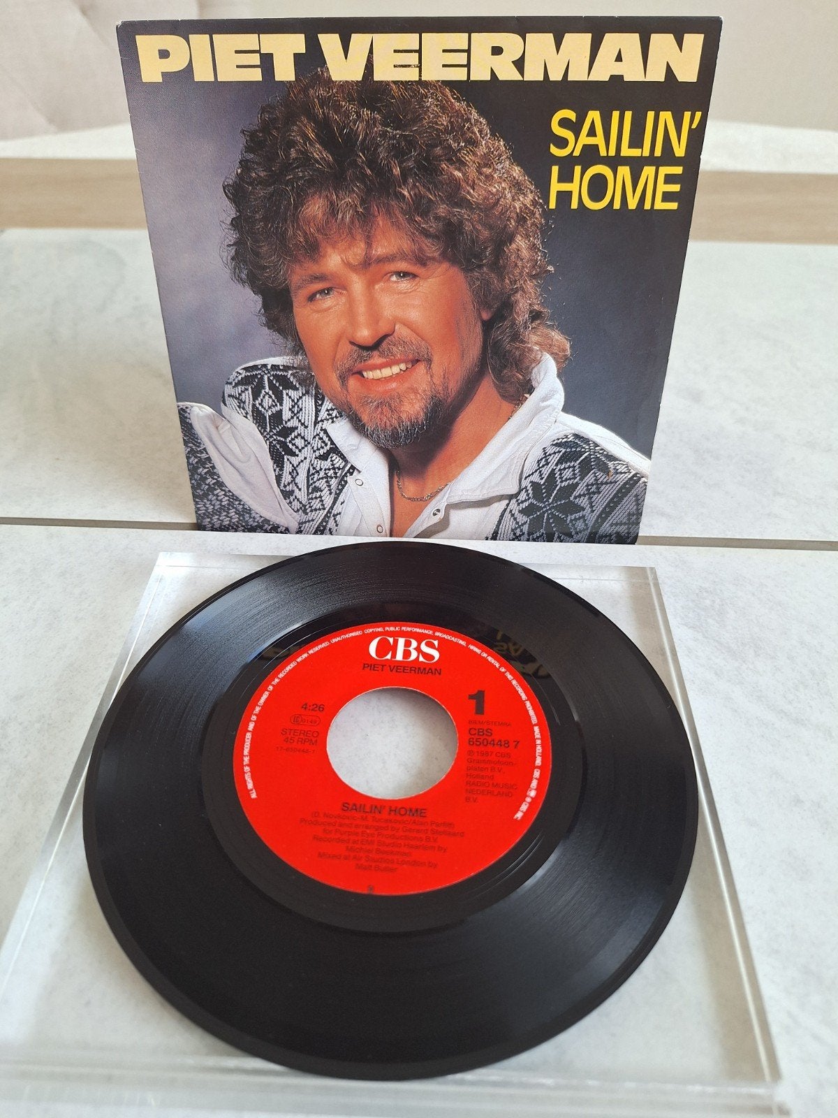 Single van  PIET VEERMAN  // SAILIN'  HOME ...uit 1987, Ophalen of Verzenden, Zo goed als nieuw, Overige formaten