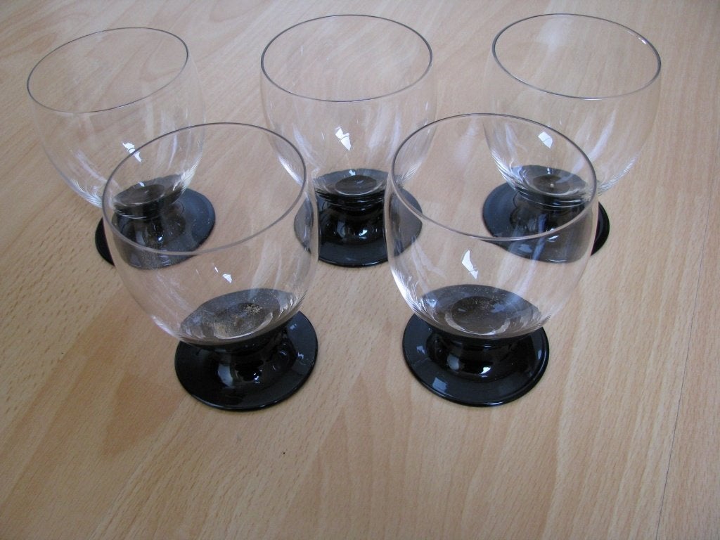 5 leuke vintage bowl glazen, Ophalen of Verzenden
