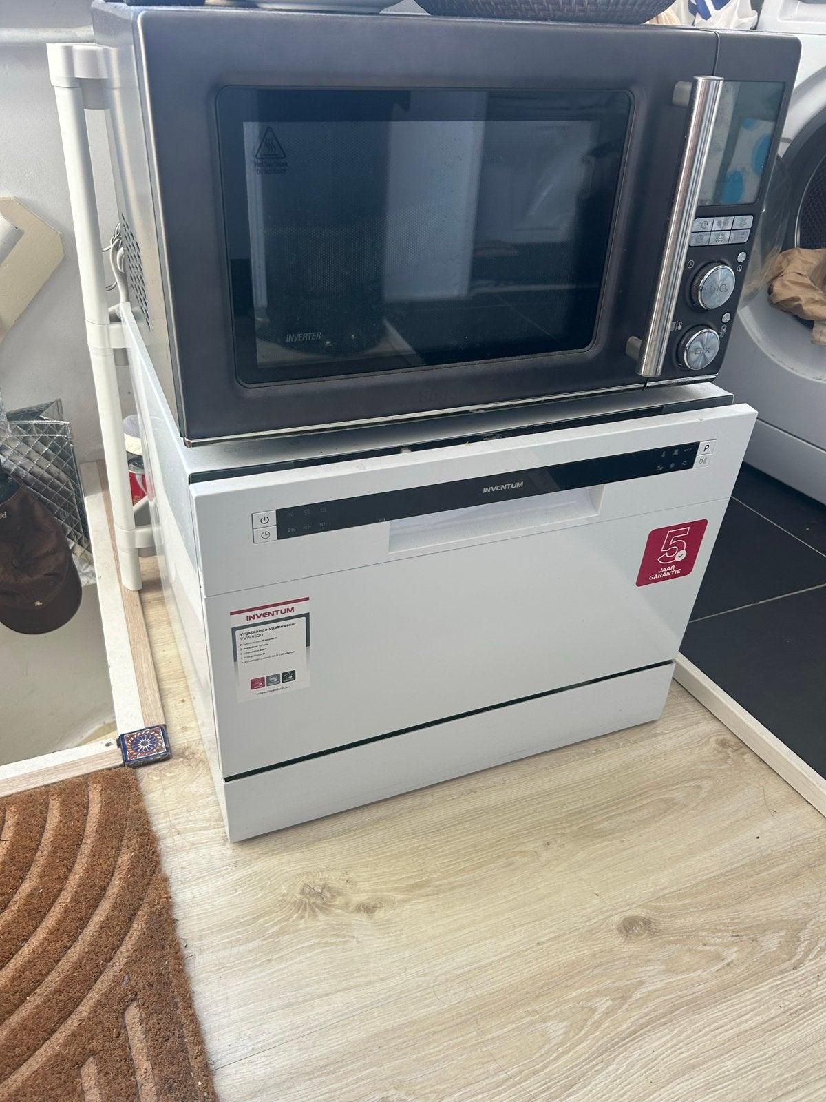 Inventum Mini Vrijstaande Vaatwasser VVW5220, Witgoed en Apparatuur, Ophalen, Gebruikt, Eco programma, Minder dan 10 liter