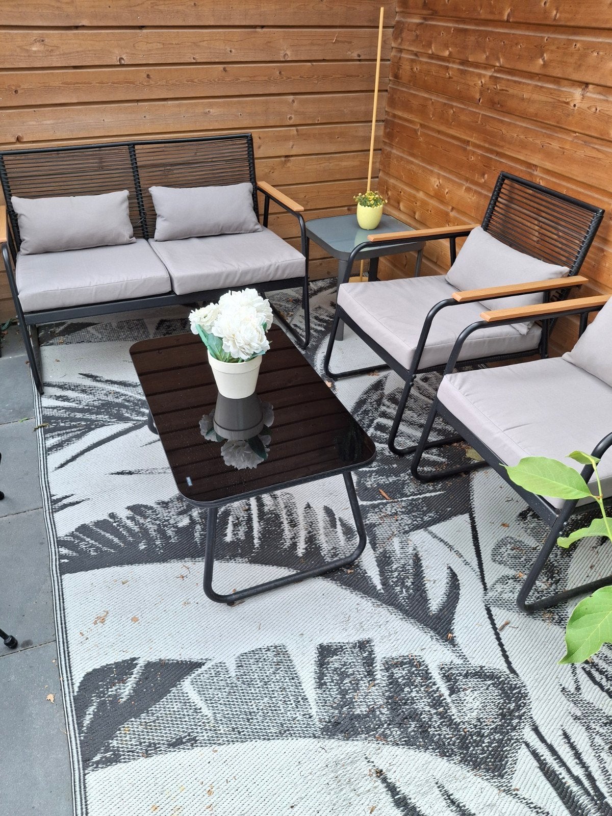 Tuinset zwart, Tuin en Terras, Ophalen, Bijzettafel