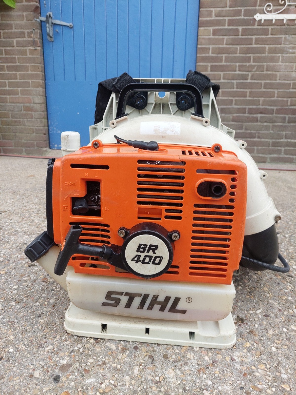 Stihl BR 400 Bladblazer, Tuin en Terras, Ophalen, Gebruikt, Ruggedragen, Stihl