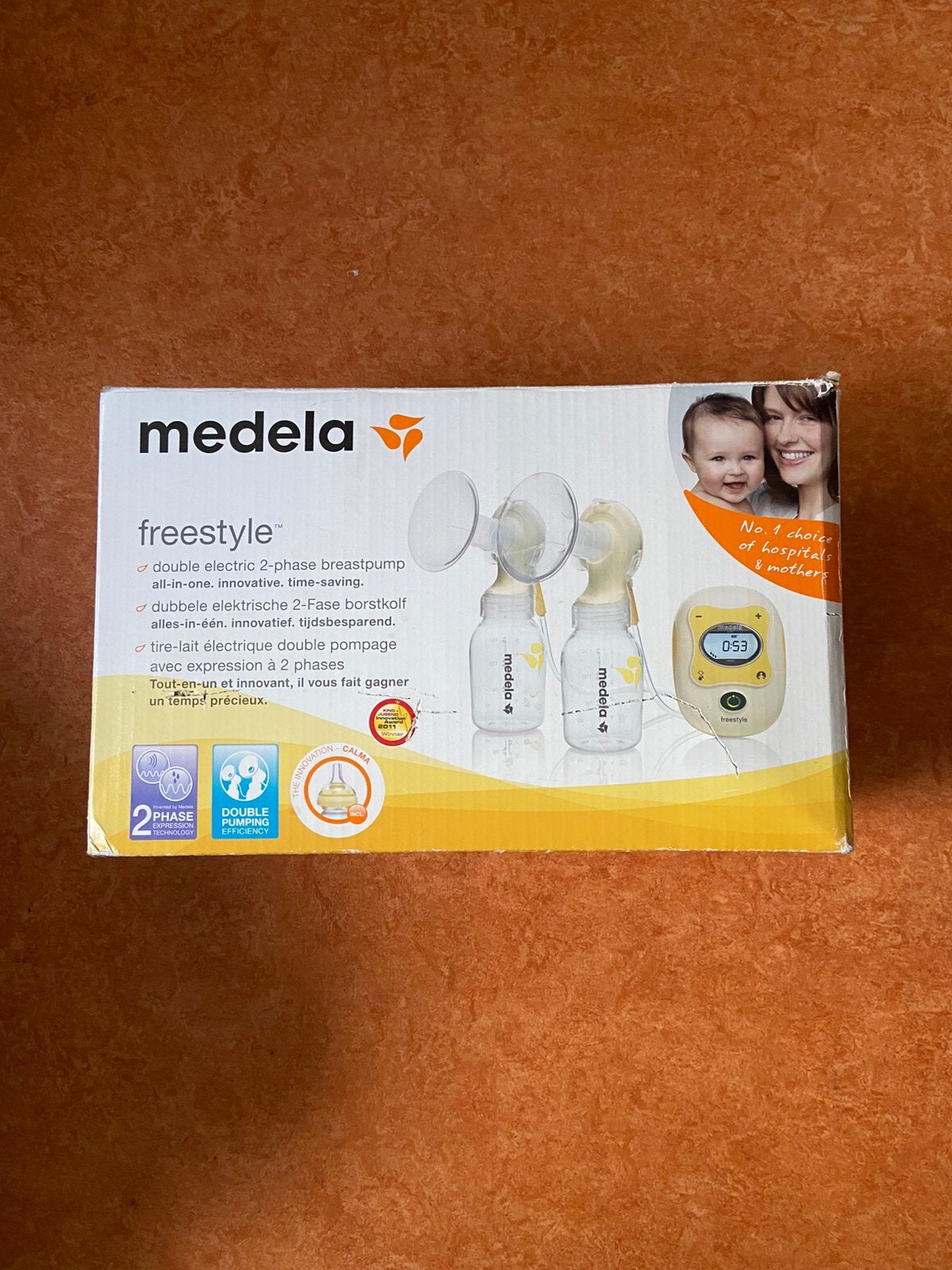 Medela freestyle kolf, Dubbelzijdig, Gebruikt, Medela, Borstkolf