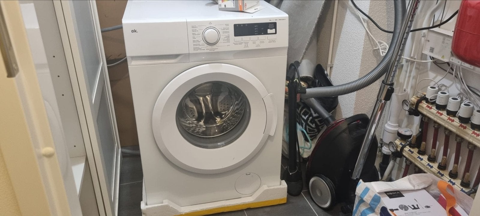 OK. OWM 15027 A2 Voorlader Wasmachine, Ophalen, 6 tot 8 kg, Voorlader, Kort programma