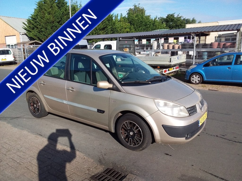 Renault Scénic 1.6-16V Business Line NETTE SCENIC AUTOMAAT, Auto's, 1345 kg, Stof, Gebruikt, Zwart