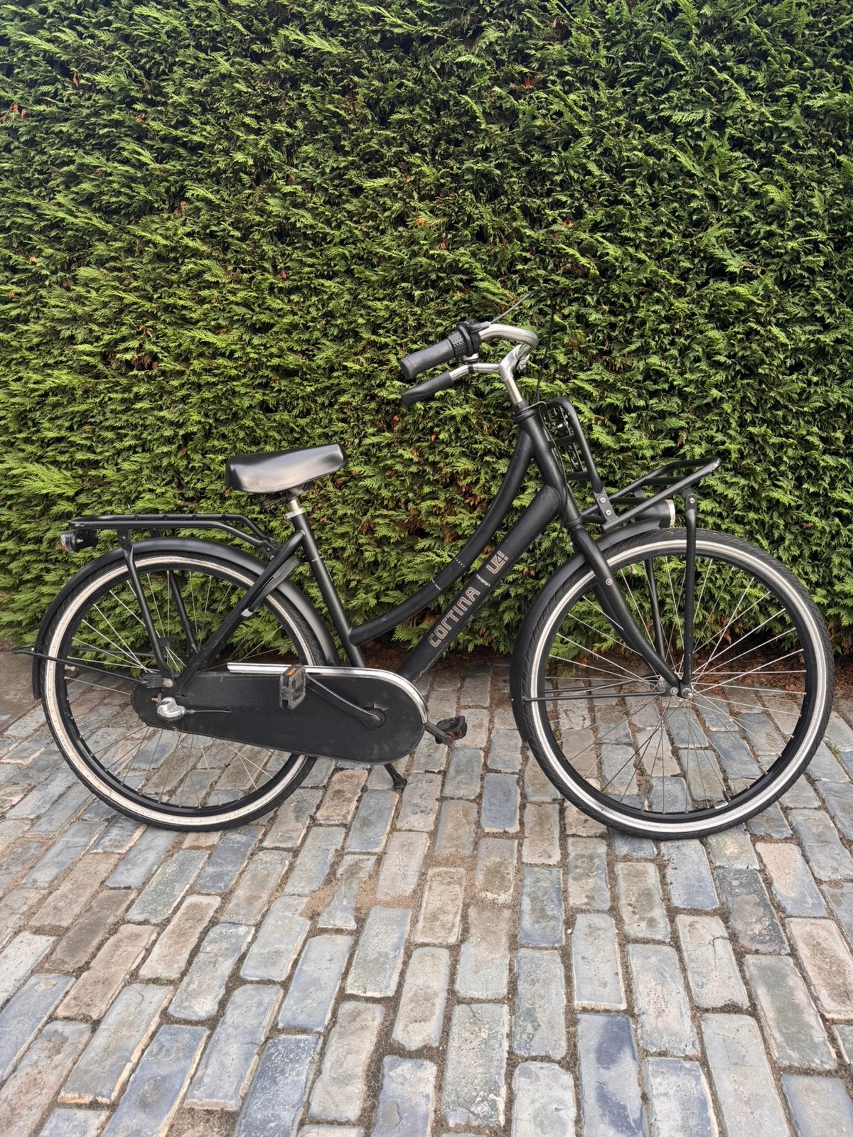 Zwarte Cortina U4 fiets 26 inch, Fietsen en Brommers, Terugtraprem, Gebruikt, Versnellingen, Ophalen