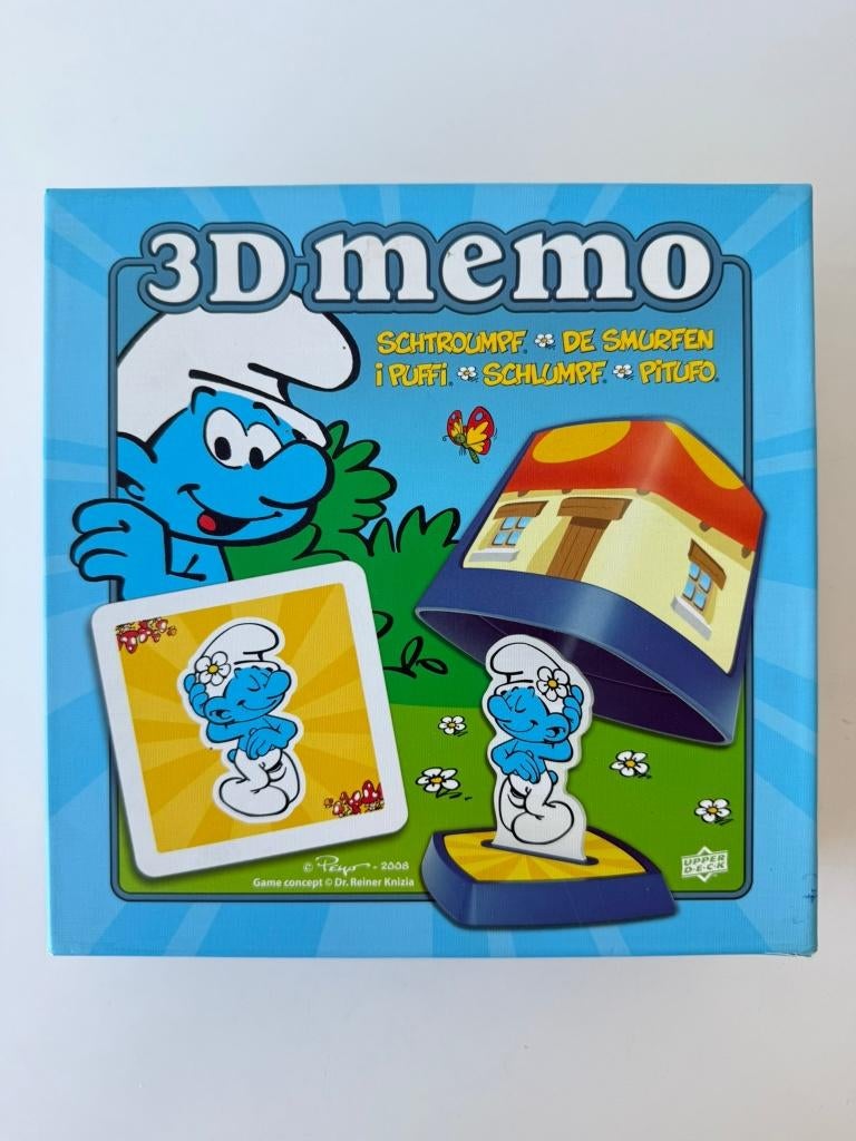 Spel memory, memo 3D De Smurfen / Upper Deck, Ophalen of Verzenden, Zo goed als nieuw