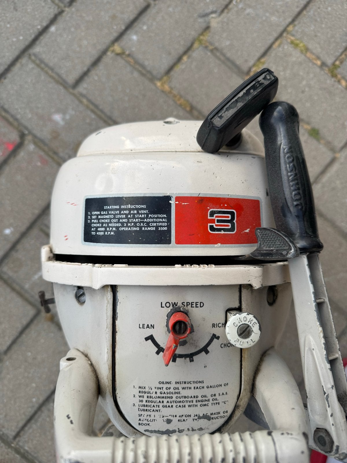 Johnson Buitenboordmotor 3 pk - Werkend, Watersport en Boten, Ophalen of Verzenden, Gebruikt