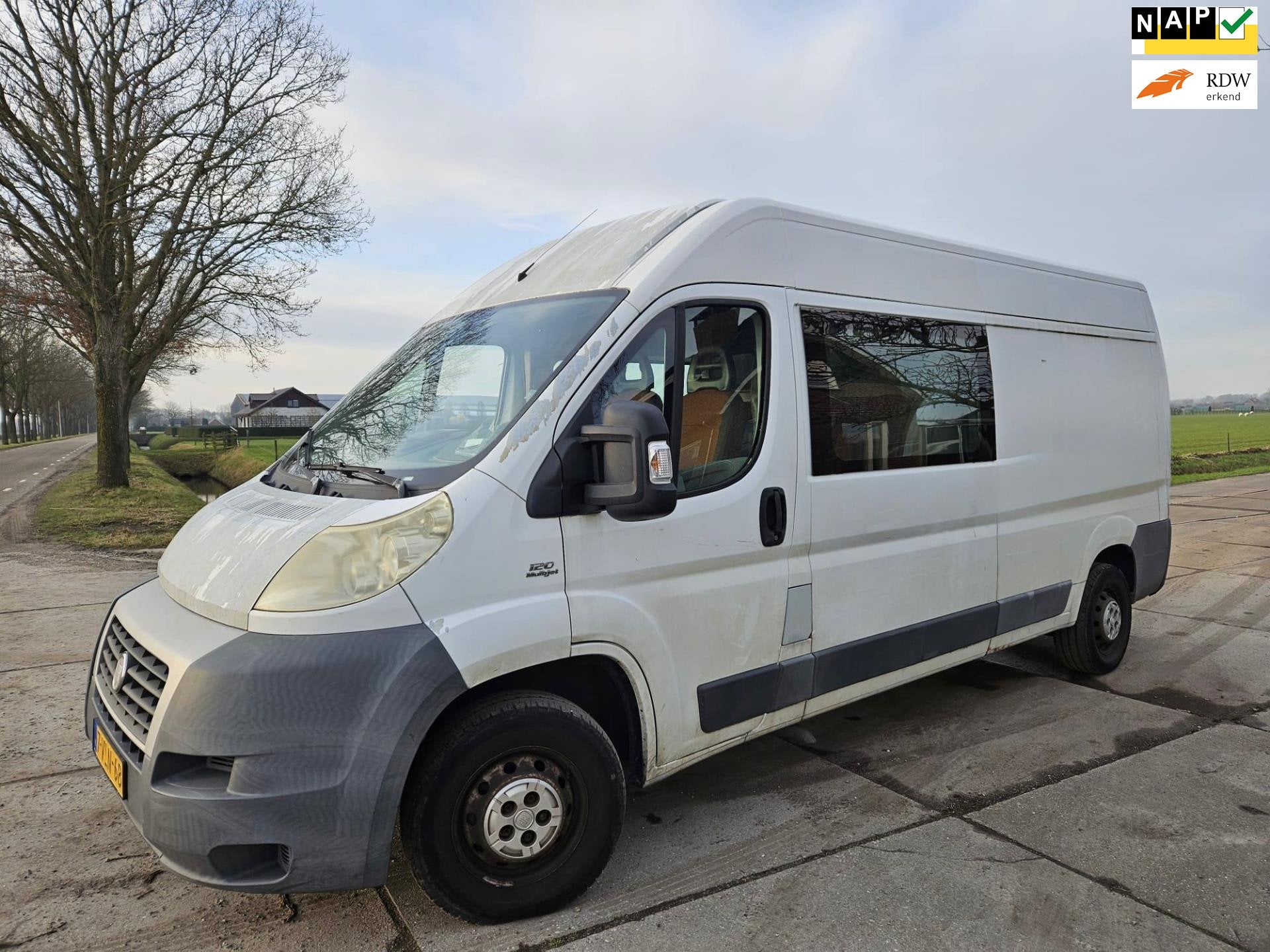 Fiat Ducato 33 2.3 MultiJet LH2 Gran Volume DC/ DUBBELCABINE, Voorwielaandrijving, Euro 5, Gebruikt, 7 stoelen
