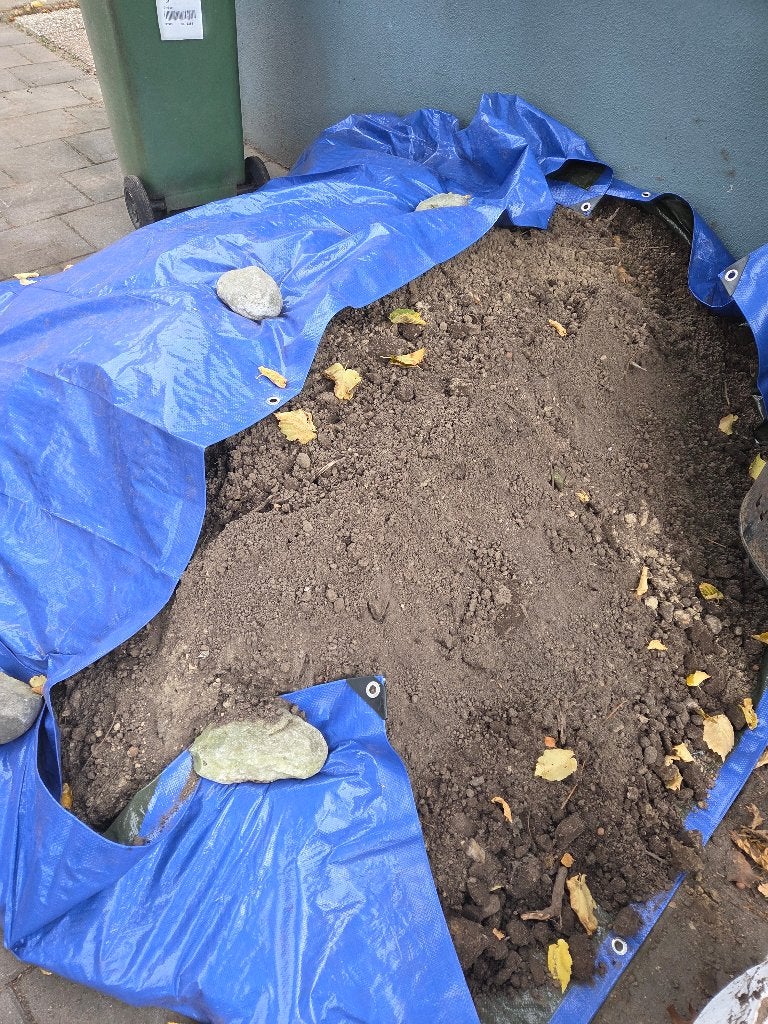 Zwarte grond/zwart zand, tuingrond 1m3, Ophalen, Gebruikt, Overige typen