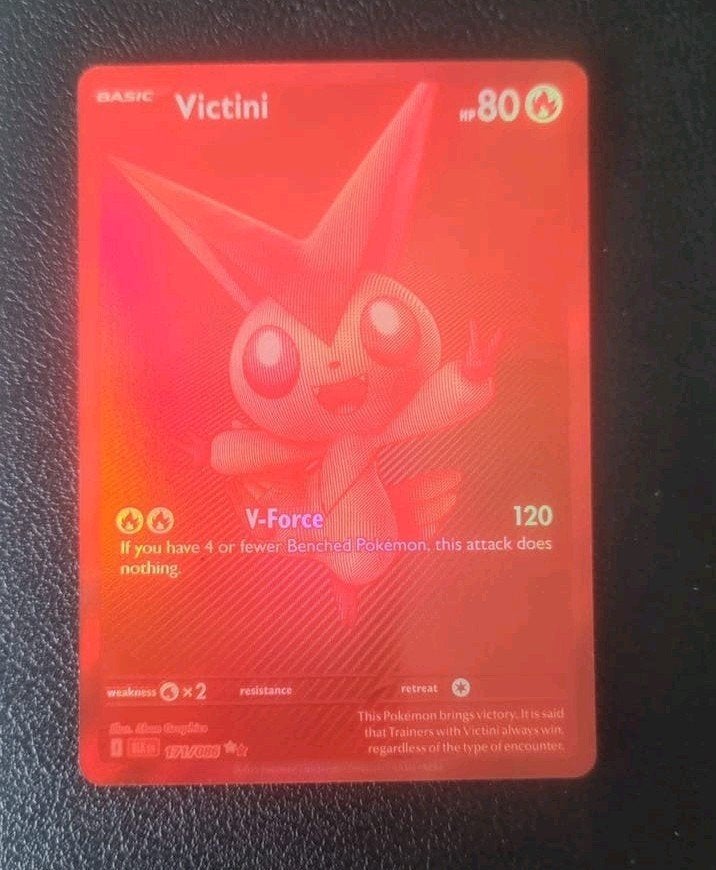 Victini ex 171, clean, Hobby en Vrije tijd, Verzamelkaartspellen | Pokémon, Ophalen of Verzenden, Zo goed als nieuw