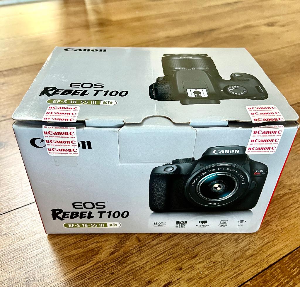 Canon fotocamera digitaal EOS Rebel T 100, 18 Megapixel, Spiegelreflex, Canon, Nieuw